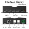 L6AS0F7 Two toTwo HDMI-Compatible to IP Over CAT6 Ethernet with RS232 Switch OSD menu Keys 2 Transmitter to 2 Receiver for PS4 Laptop TV(EU Plug) view 3