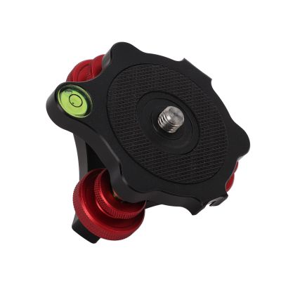 ACAGALA LP64 Camera Tripod Ball Head Leveling Base Aluminum Triple Wheel Leveler Bubble Level