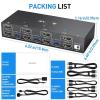 Y0S3QZ1 Dual Monitor KVM Switch USB 3.0 HDMI-Compatible KVM Switch 2 Monitors 3 Computer EDID Emulator 4K@60Hz 2K@144Hz USB Hub Splitter(UK Plug) view 3