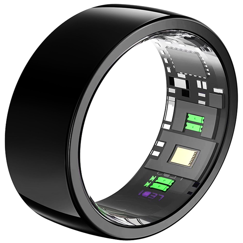 CNBRO Smart Ring Fitness Tracker Heart Rate Monitor Sleep Tracker Fitness Rings Pedometer Calories Step Counter Sport Waterproof Health Smart Rings for Women Men