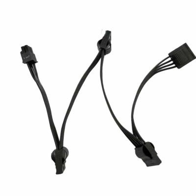 TOPFROP Host Case Mainboard 6Pin to 4 Port 4Pin Power Cable Adapter Splitter Easy Installation for Desktop Servers Maintenance