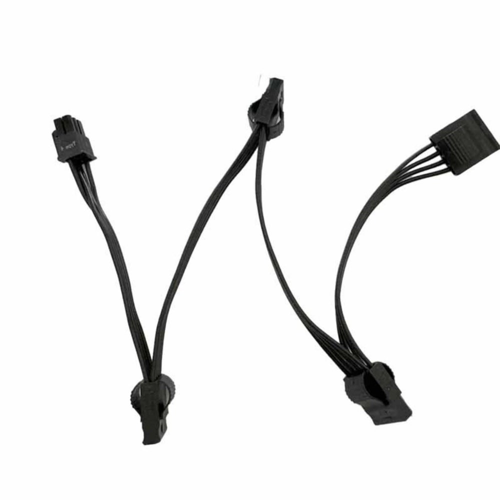 TOPFROP Host Case Mainboard 6Pin to 4 Port 4Pin Power Cable Adapter Splitter Easy Installation for Desktop Servers Maintenance