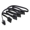 TOPFROP Host Case Mainboard 6Pin to 4 Port 4Pin Power Cable Adapter Splitter Easy Installation for Desktop Servers Maintenance view 4