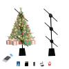 3dhologramfan Led Fan Projector 16.5" Christmas Tree Holographic Display with WiFi & Remote Control, 3 Pcs Splicing with Floor Stand for Advertising, Christmas & Halloween Decorations,Stores view 1