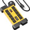 10 Outlet Power Strip Surge Protector, 1200J Surge Protection Heavy Duty Power Strip with USB Fast Charging, 15A/1875W Garden Yard Power Strips with Switch, 14AWG 6FT Extension Cord view 1