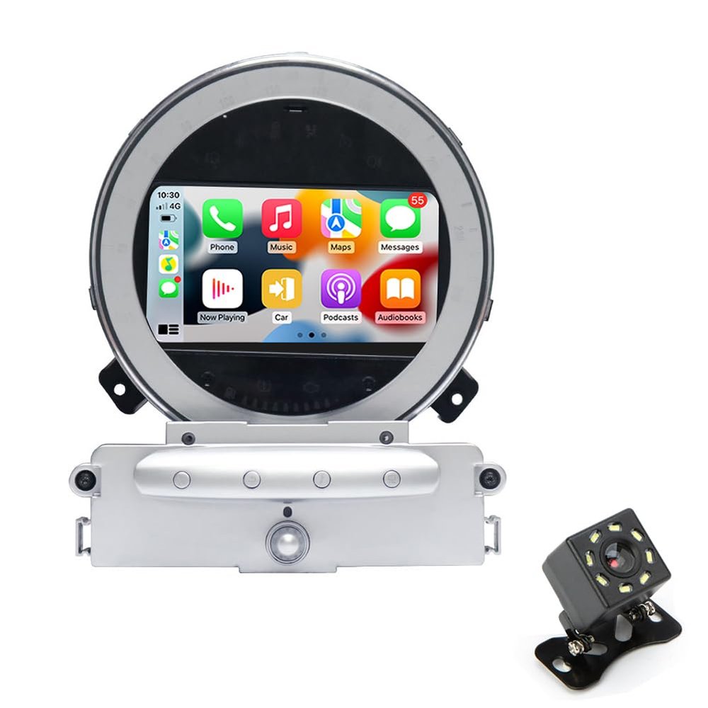 [4+32G] Android 13 Car Radio Stereo for Mini Cooper R56 2007 2008 2009 2010 with Carplay Android Auto 7inch Touchscreen Car Stereo GPS Navigation WiFi BT FM/AM Backup Camera