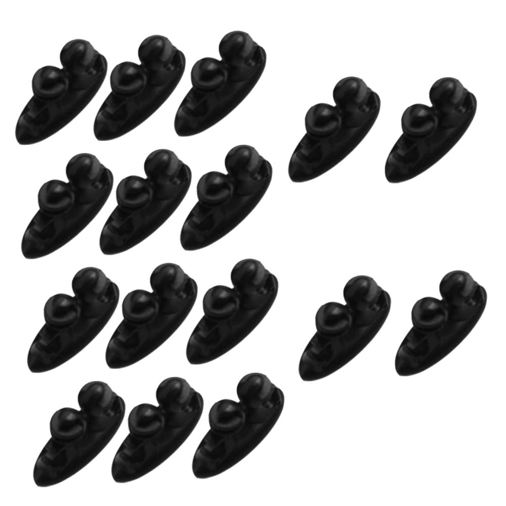 DOITOOL 16pcs Strong Back-Adhesive Car Cable Holder Clip Fast Install Headphone Wire Cable Winders Wire Clips for Cord Management