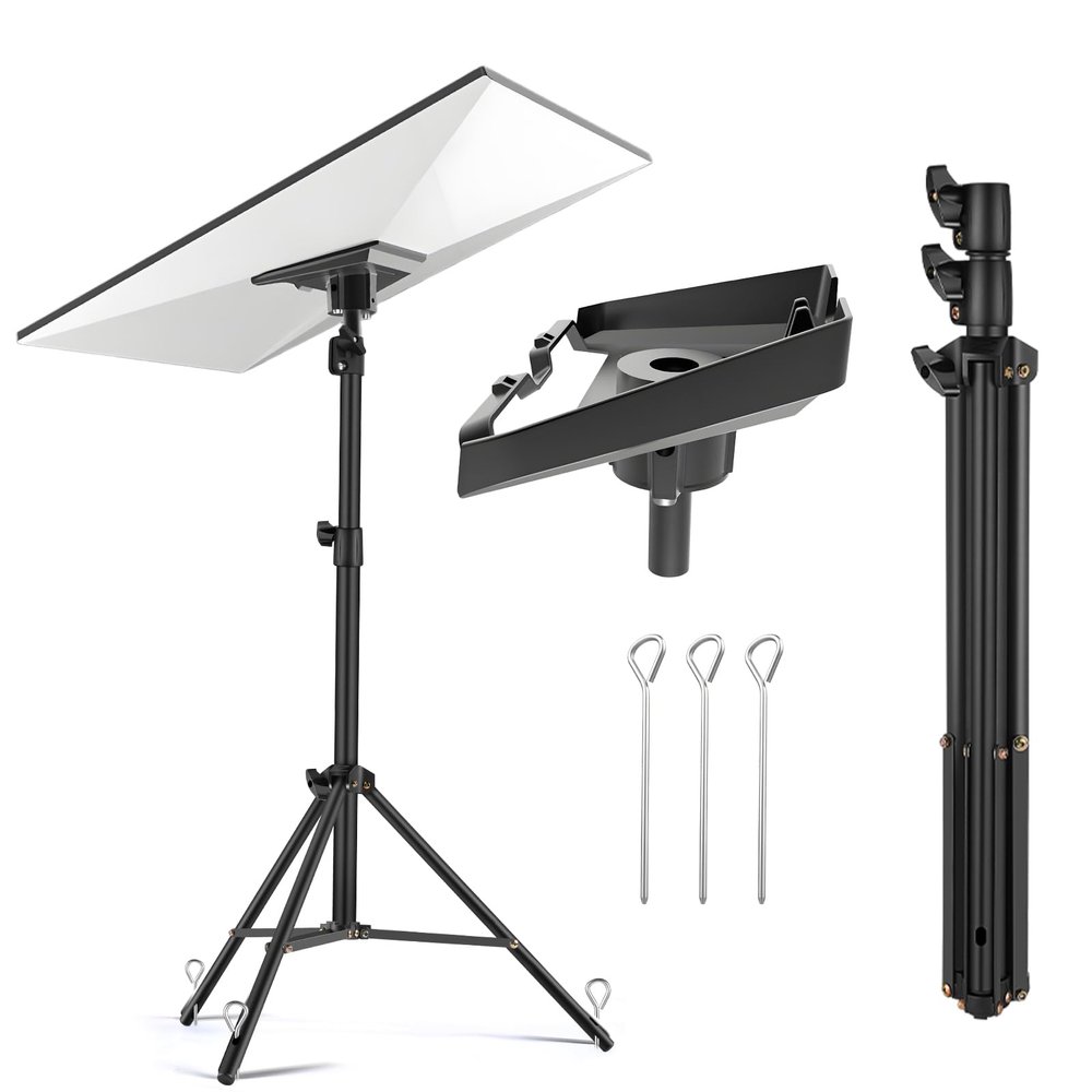 Starlink Gen 3 Tripod Stand with Tent Stakes & Alloy Pipe Adapter, Portable Rev4 Disc Mounting Kit for Camping, Outdoor Activities, Temporary Workplaces - Weatherproof Ground Anchor for Satellite Dish