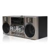 Radios Portable AM FM, Full Band Portable Radio with RGB Bluetooth Speaker, Clear Sound Quality for Garden, Park, Bathroom (Gold) view 1