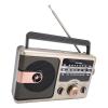 Radios Portable AM FM, Full Band Portable Radio BT Speaker with Storage Memory Card, Multifunctional Music Player (Gold) view 2