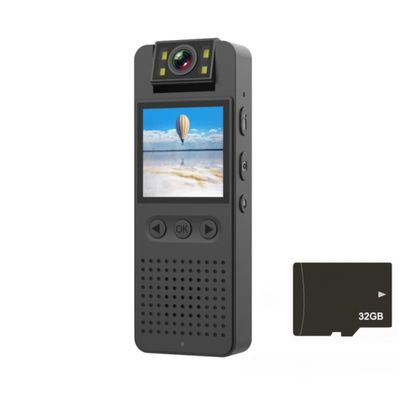 1080P Law Enforcement Recorder with Built-in WiFi Hotspot, Infrared Night Vision, Motion Detection & 180 Rotate Camera - CE/FCC Certified Mini Portable Camera (Camera 32G Card)