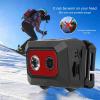 CHEOTIME Head Mounted Sports Camera, 5-10M Night Light 1080P(1920 * 1080) Camera LED Light with Elastic Headband Support 32GB for Night Outdoor Sports (Black Red) view 4