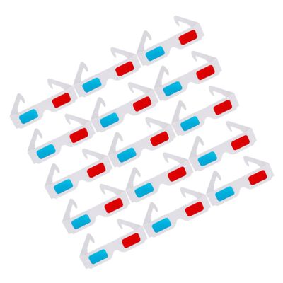 FELTECHELECTR Glasses Polarization Anaglyph Red Paper 3D Movies Glasses 40pcs Pack
