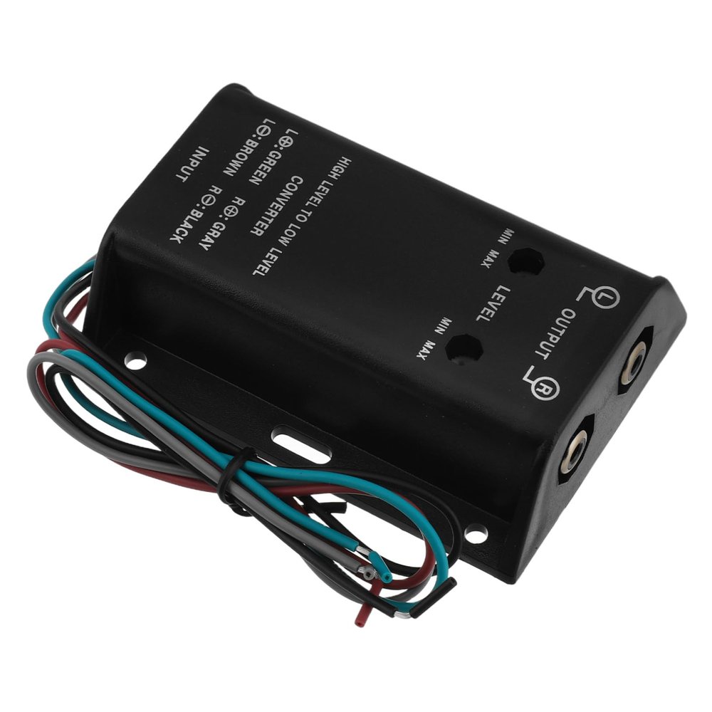 BUGUUYO High to Low Car Audio Converter Adapter for Amplifiers Speaker Level Converter for Enhanced Bass Output Automotive