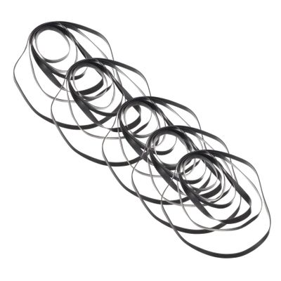 Angoily 50pcs Recorder Rubber Belts Replacement for Cassette Decks and Flexible Drive Belts for Smooth Operation Compatible Cd and Flat Shape