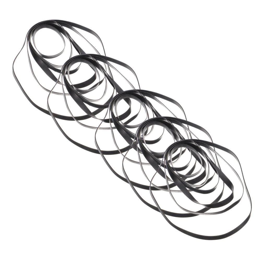 Angoily 50pcs Recorder Rubber Belts Replacement for Cassette Decks and Flexible Drive Belts for Smooth Operation Compatible Cd and Flat Shape