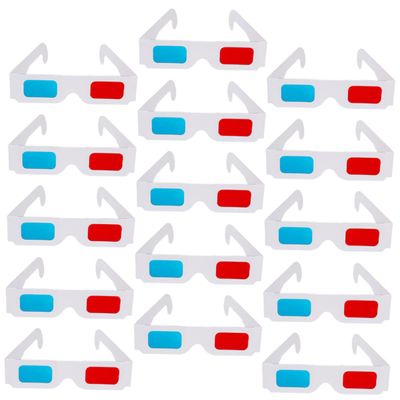 KONTONTY Anaglyph 3D Glasses 40pcs Paper Stereoscopic Glasses for 3D Movies Games Parties