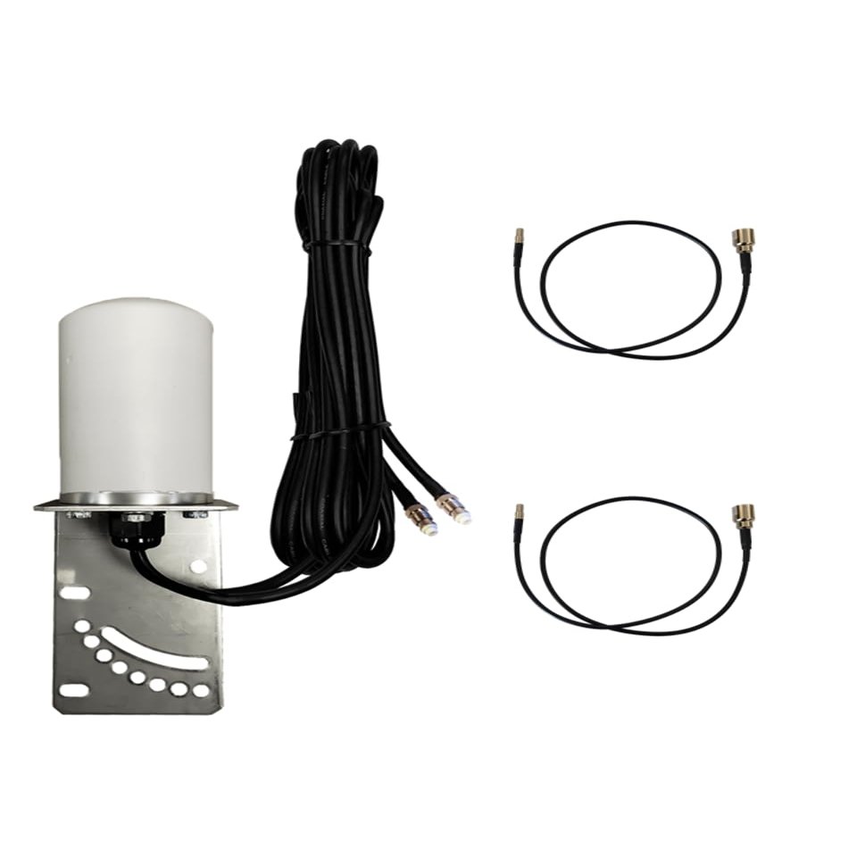 AntennaGear M17B MIMO 2 x Cellular | 4G and 5G Compatible Modem, Router, Gateway and Hotspots with 16ft Coax Cables and TS9 Adapters