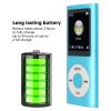 CHEOTIME MP3 Player, Stylish Multifunctional Lossless Sound Slim 1.8 Inch LCD Screen Portable MP3 Music Player Includes Charging Cable and Earphone (Blue) view 2