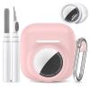 2 in 1 Silicone Case Compatible with AirPod 4 and Air Tracker Tag,Anti-Scratch Anti-Lost Protective Skin Cover for AirPods 4th Generation with 2 PCS TPU Screen Protector&Lanyard (Pink) view 1