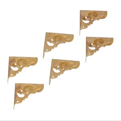DSWMY Metal Corner Protectors Furniture Corner Fittings Furniture Angle Brace,Edge Table Corner Guard Hollow Retro Design Strong and forCabFurniture for Your Furniture Accessories