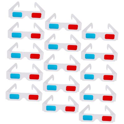 Angoily 40pcs Cinema Glasses Red/ 3D Anaglyph Glasses for 3D Movies Games Theater Home Use
