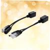2pcs Poe Splitter Connection Cable Full Cable Adapter Poe Injector Wire Black for WLAN Router IP Camera view 2