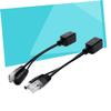 2pcs Poe Splitter Connection Cable Full Cable Adapter Poe Injector Wire Black for WLAN Router IP Camera view 3
