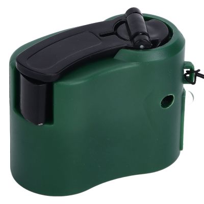 USB Hand Crank Phone Charger Emergency Cell Phone Charger Dynamo Radio with LED Flashlight for Camping Emergency Various Devices (Green)