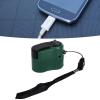 USB Hand Crank Phone Charger Emergency Cell Phone Charger Dynamo Radio with LED Flashlight for Camping Emergency Various Devices (Green) view 2