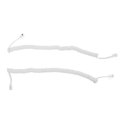 Angoily 2pcs Coiled Telephone Cord Flexible and Phone Cord for Landline Easy to Install Reliable Telephone Line for Home Use