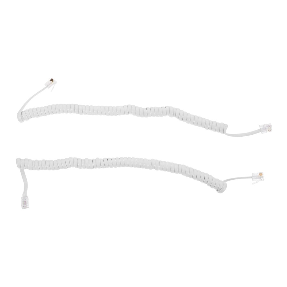 Angoily 2pcs Coiled Telephone Cord Flexible and Phone Cord for Landline Easy to Install Reliable Telephone Line for Home Use