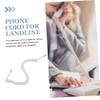 Angoily 2pcs Coiled Telephone Cord Flexible and Phone Cord for Landline Easy to Install Reliable Telephone Line for Home Use view 3