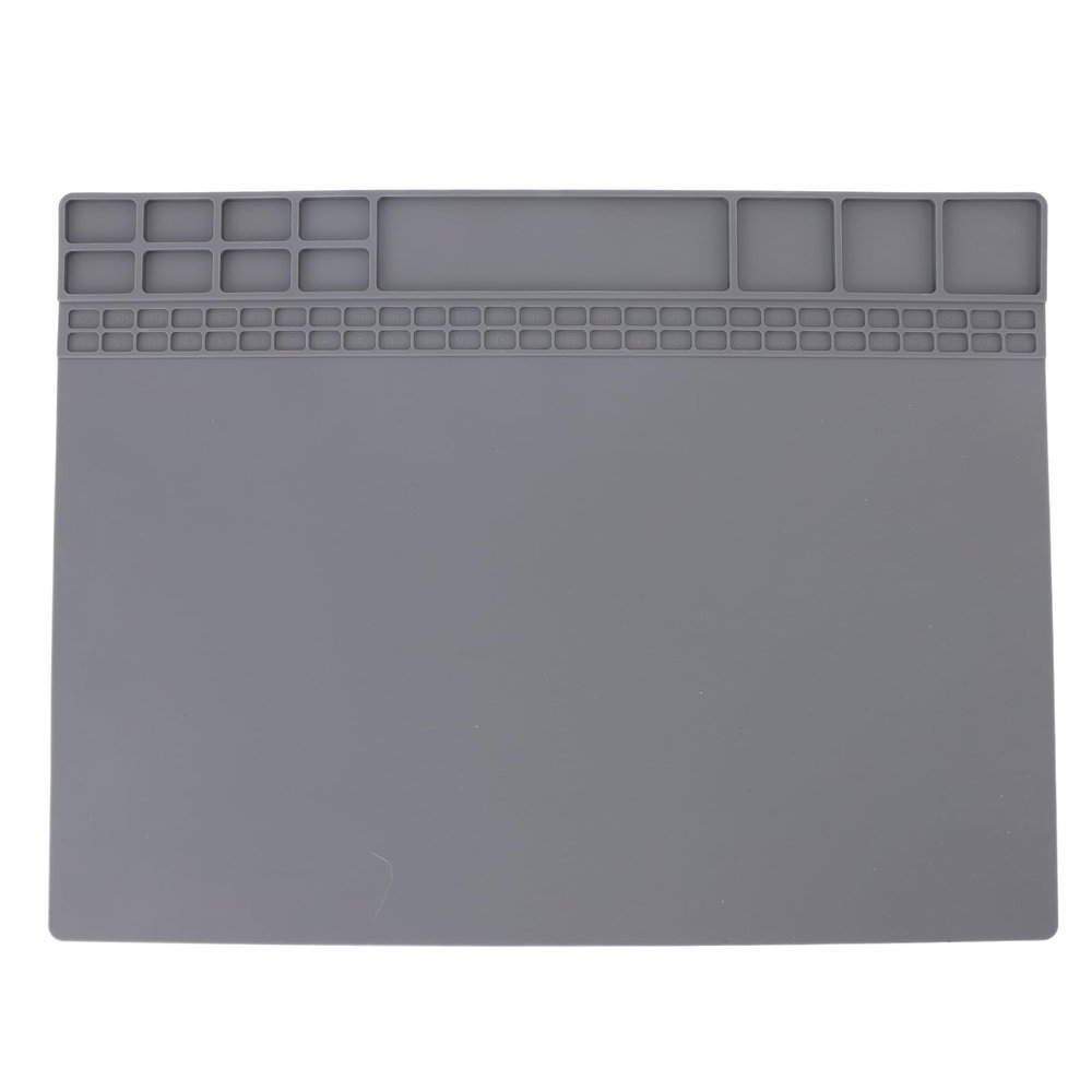 Heat Insulation Silicone Repair Mat, Screw Storage Holes, Multifunctional Non Slip Electronic Repair Mat Soldering Pad for Phone, Laptop, watch