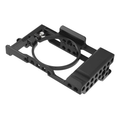 Aluminum Camera Cage, Camera Accessories with Cold Shoe Mount for RX100 M1 M2 M3 M4 M5 M6 M7, Multiple Screw Holes,RX100 Camera Cage CNC Machining Anodized 360 Degree Prote