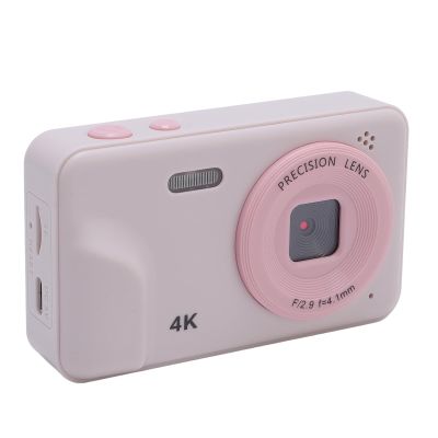48MP Digital Camera, 1080P HD Compact Digital Camera, 5X Zoom Anti Shake Auto Focus Travel Camera with 2.0in Screen for Teens (Pink)