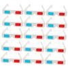 Mikikit 60pcs Cardboard Glasses Set Anaglyph Glasses Red Blue Lenses for Movies view 1