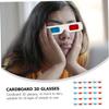 Mikikit 60pcs Cardboard Glasses Set Anaglyph Glasses Red Blue Lenses for Movies view 3