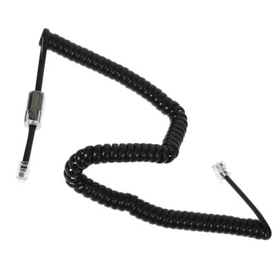DOITOOL Dual Telephone Cord Set Pc Detangler Cables Rotating Connectors Extendable Line Cable Black