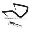 DOITOOL Dual Telephone Cord Set Pc Detangler Cables Rotating Connectors Extendable Line Cable Black view 2