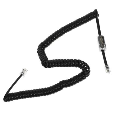 Yardenfun Coiled Phone Cord Set Phone Cord Detangler for Desk Landline Telephones Black Compatible
