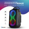 IQ Sound IQ-3704BT Karaoke Kraze 2x4-inch Portable Bluetooth Speaker, TWS, LED Lights, Wireless Mic, FM Radio, USB & Micro SD, 16W RMS, Voice Effects, Carry Handle -Perfect for Parties & Events! view 2