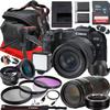 Canon EOS RP Mirrorless Camera with RF 24-105mm f/4-7.1 is STM and EF 75-300mm f/4-5.6 III Lens + 64 GB Memory + EF - EOS R Mount Adapter + LED Light + More (27pc Bundle) (Renewed) view 1