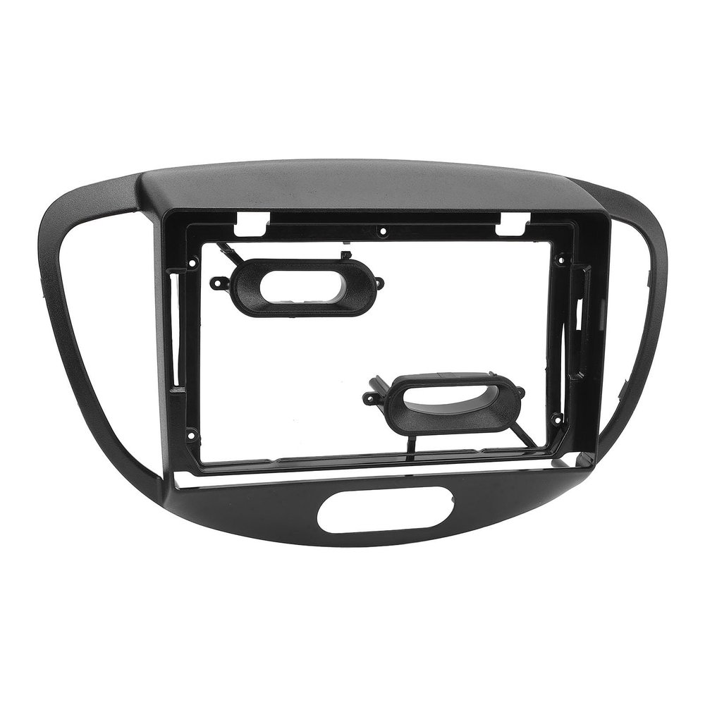 9 Inch Car Stereo Radio Fascia Black Protective Precise Fit Navigation Panel Frame for I10 2007 to 2013 (Without Wire Harness)