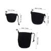 3pcs Camera Lens Storage Bag Neoprene Drawstring Pouch Padded Lens Case Water Resistant and Scratchproof for Outdoor Use view 2