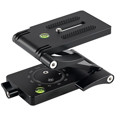 Z Flex Tilt Camera Tripod Head Mount, Multi-Angle Foldable Camera Z Bracket, Z Type 360 Rotation Flexible Pan & Tilt with Bubble Level for Camera Slider Rail Tripod Monopod
