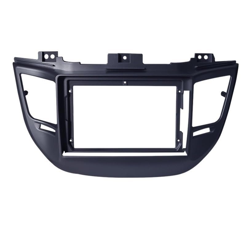 AYYDXRK 9 Inch Car Radio Fascia Compatible with Tucson IX35 2015 2016 2017 2018 Auto Stereo DVD Player Dash Panel Frame Kit Cable Adapter Install Mount Kit(Black,Fascia and Cable)
