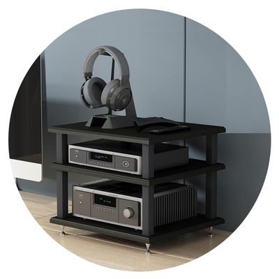 2/3/4-Tiers HiFi Audio Cabinet - Multi-Layer Floor-Standing Home Cabinet AV Shelf, HiFi Rack, Record Player Stand, Entertainment Media Unit for Audiophiles and Music Lovers