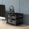 2/3/4-Tiers HiFi Audio Cabinet - Multi-Layer Floor-Standing Home Cabinet AV Shelf, HiFi Rack, Record Player Stand, Entertainment Media Unit for Audiophiles and Music Lovers view 2