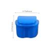FOYTOKI 4pcs Portable Denture Case Breathable Denture Bath Container with Strainer Lightweight Retainer Box for Travel and Home Use Light Blue view 2